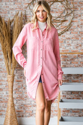 Veveret Women's Button-Up Shirt Dress - Chic & Versatile Style